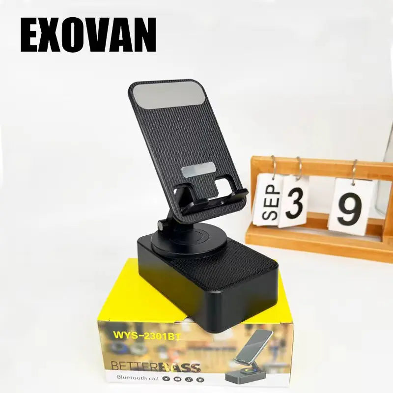 5-in-1 Bluetooth Speaker & Foldable Phone Stand with LED Ambient Light