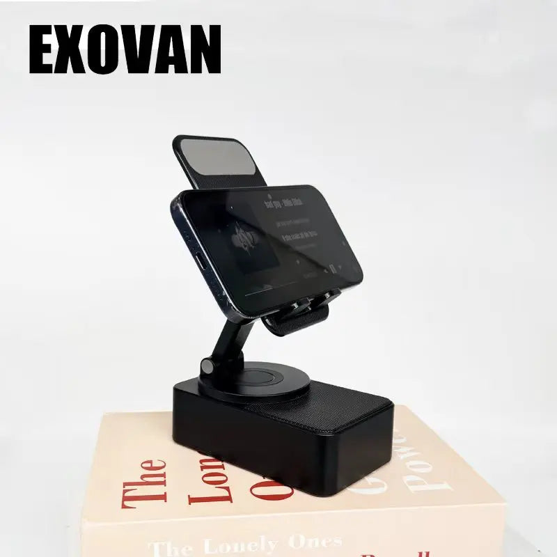 5-in-1 Bluetooth Speaker & Foldable Phone Stand with LED Ambient Light