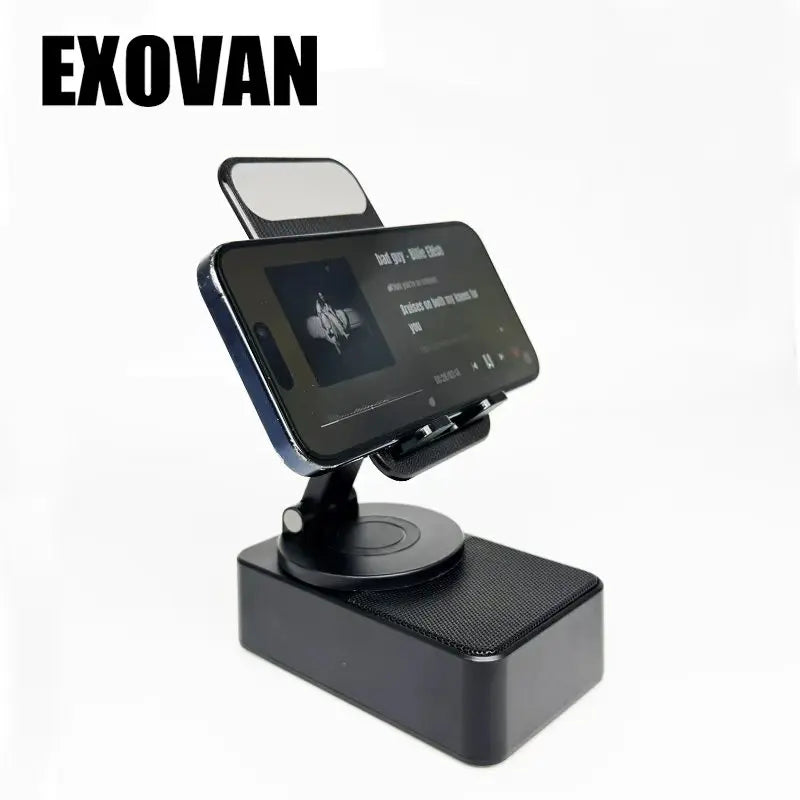 5-in-1 Bluetooth Speaker & Foldable Phone Stand with LED Ambient Light