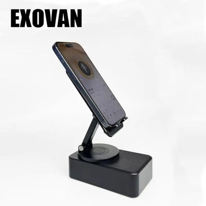 5-in-1 Bluetooth Speaker & Foldable Phone Stand with LED Ambient Light