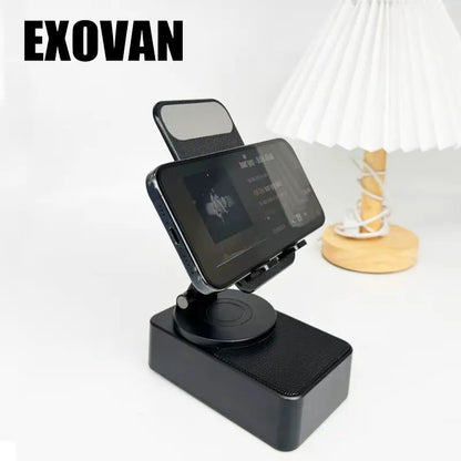 5-in-1 Bluetooth Speaker & Foldable Phone Stand with LED Ambient Light